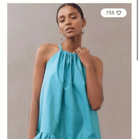 BHLDN Crisp Taffeta Mini Dress - Picture 2 of 4